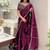 Purple embellished embroidered organza saree