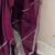 Purple embellished embroidered organza saree