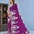 Purple ethnic embroidered organza saree