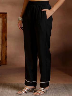 women ethnic motifs embroidered regular thread work kurta with trousers & with dupatta 7