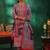 women ethnic motifs printed regular linen kurta with trousers & with dupatta