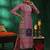 women ethnic motifs printed regular linen kurta with trousers & with dupatta