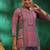 women ethnic motifs printed regular linen kurta with trousers & with dupatta