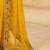 Yellow bandhani embroidered  chiffon bandhani saree