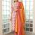 women printed regular kurta with trousers & with dupatta