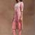 women floral printed regular thread work kurta with trousers & with dupatta
