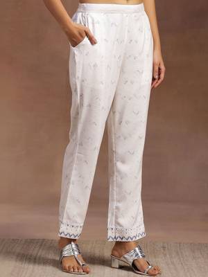 women printed regular kurta with trousers & with dupatta 7