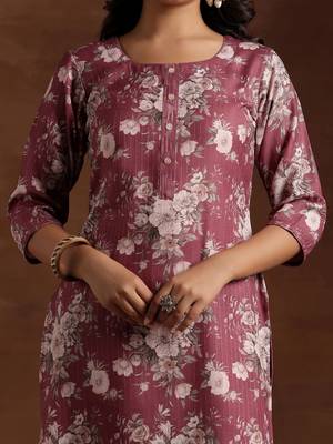 women floral printed regular kurta with trousers & with dupatta 2