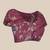 Cream floral printed embroidered mirror work saree