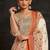 women floral printed regular sequinned kurta with trousers & with dupatta