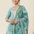 women ethnic motifs printed regular thread work kurta with trousers & with dupatta