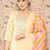 women ethnic motifs printed regular thread work kurta with trousers & with dupatta