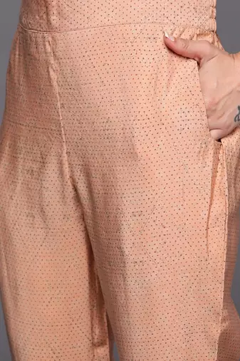 women paisley printed regular thread work kurta with trousers & with dupatta