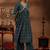 women ethnic motifs printed angrakha thread work kurta with trousers & with dupatta