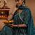 women ethnic motifs printed angrakha thread work kurta with trousers & with dupatta