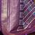 Purple ethnic motifs printed silk blend pochampally saree