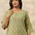 women printed regular thread work kurta with trousers