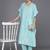 women floral printed regular thread work kurta with trousers