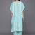 women floral printed regular thread work kurta with trousers