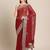 Maroon maroon & golden woven design georgette saree