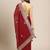 Maroon maroon & golden woven design georgette saree