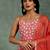 women ethnic motifs printed regular kurta with trousers & with dupatta