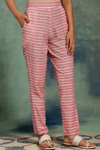 women ethnic motifs printed regular kurta with trousers & with dupatta
