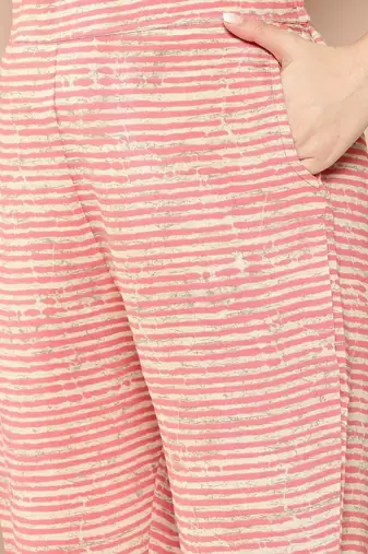 women ethnic motifs printed regular thread work kurta with trousers & with dupatta