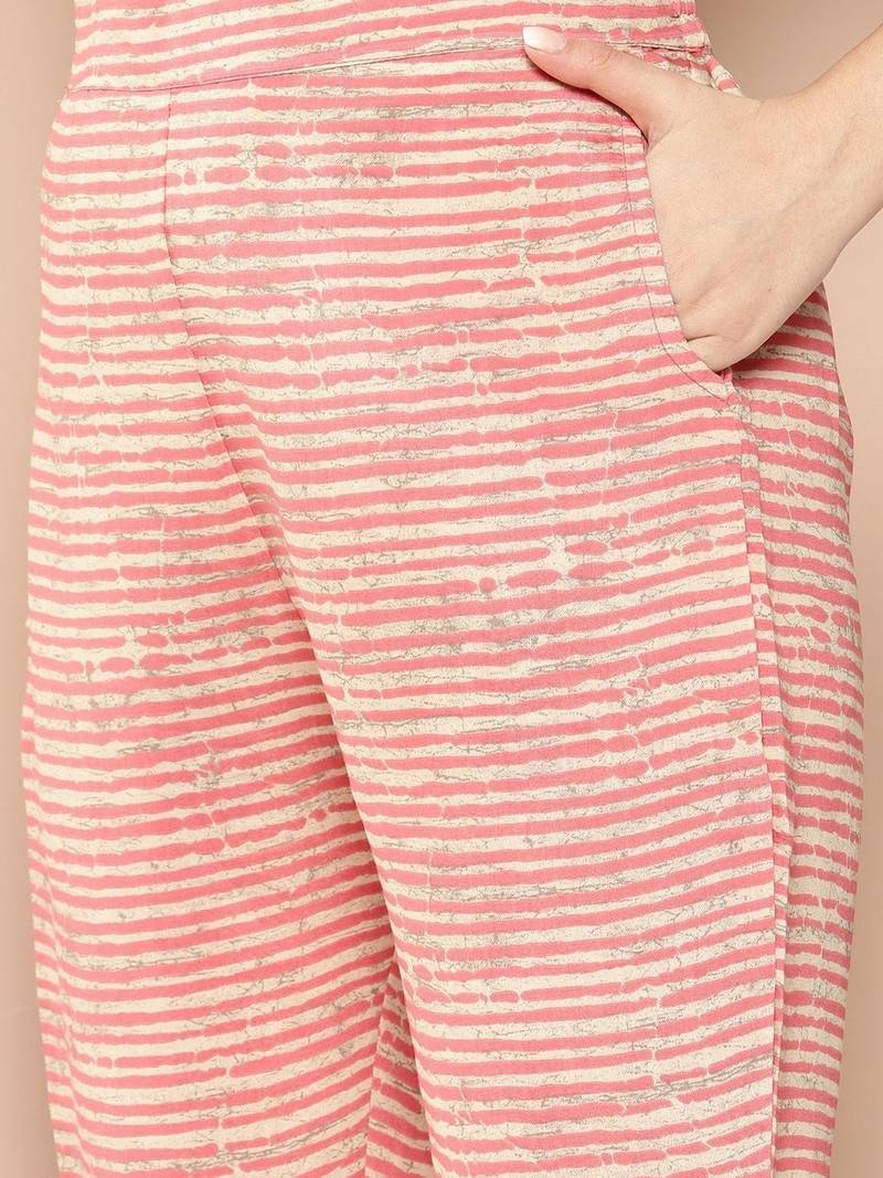 women ethnic motifs printed regular thread work kurta with trousers & with dupatta
