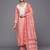 women ethnic motifs printed regular mirror work kurta with trousers & with dupatta