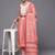 women ethnic motifs printed regular mirror work kurta with trousers & with dupatta
