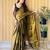 Brown tissue saree with blouse