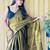 Brown tissue saree with blouse