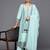 women ethnic motifs printed regular kurta with trousers & with dupatta