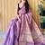 Purple women tissue saree