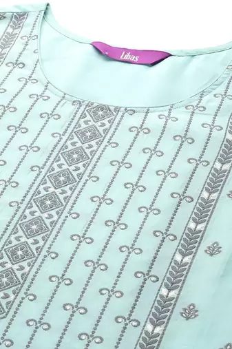 women ethnic motifs printed regular kurta with trousers & with dupatta
