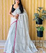 Grey tissue saree