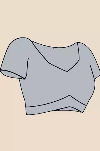 Grey tissue saree
