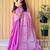 Pink women tissue saree with blouse piece