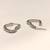 Heart shape crystal hoop earrings, silver tone, anti-tarnish