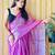 Pink women tissue saree with blouse piece