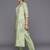 women ethnic motifs printed regular thread work kurta with trousers & with dupatta