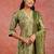 women ethnic motifs printed regular kurta with harem pants & with dupatta
