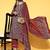women ethnic motifs printed regular thread work kurta with trousers & with dupatta