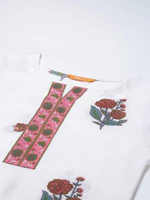 women floral printed regular kurta with trousers & with dupatta 2
