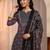 women ethnic motifs printed regular kurta with trousers & with dupatta
