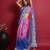 Pink bandhani embroidered saree