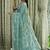 Blue tissue leheriya thread and sequence work saree