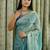 Blue tissue leheriya thread and sequence work saree