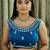 Blue tissue leheriya thread and sequence work saree